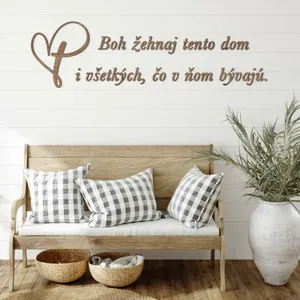 Drevený citát na stenu - Boh žehnaj Drevený citát na stenu - Boh žehnaj