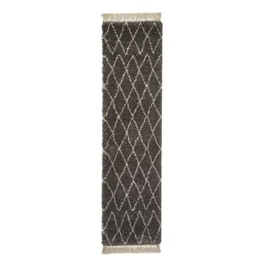 Tmavosivý behúň 60x230 cm Boho – Think Rugs Tmavosivý behúň 60x230 cm Boho – Think Rugs