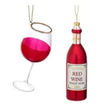 Sklenené vianočné ozdoby v súprave 2 ks Red Wine – Sass & Belle Sklenené vianočné ozdoby v súprave 2 ks Red Wine – Sass & Belle