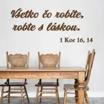 Drevený citát z Biblie - nálepka na stenu Drevený citát z Biblie - nálepka na stenu
