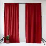 Červený ľanový záves 140x200 cm Lava Falls – Linen Tales Červený ľanový záves 140x200 cm Lava Falls – Linen Tales