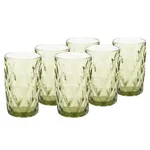 Poháre na vodu, set 6 ks, 350 ml, zelená, retro, BAROLO TYP 1 Poháre na vodu, set 6 ks, 350 ml, zelená, retro, BAROLO TYP 1