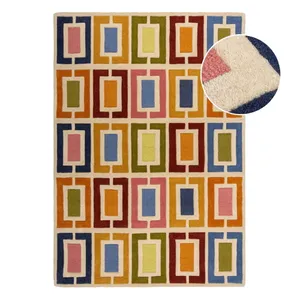 Ručne tkaný vlnený koberec 160x230 cm Retro Blocks – Flair Rugs Ručne tkaný vlnený koberec 160x230 cm Retro Blocks – Flair Rugs