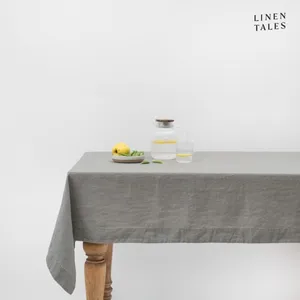 Ľanový obrus 140x200 cm Khaki – Linen Tales Ľanový obrus 140x200 cm Khaki – Linen Tales