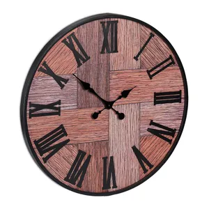 Nástenné kovové hodiny vintage RD4562, hnedá 60cm Nástenné kovové hodiny vintage RD4562, hnedá 60cm