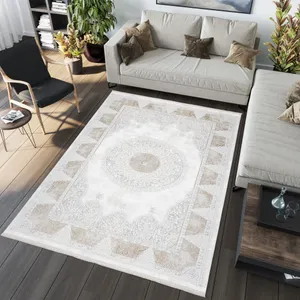 Jemný vintage koberec s béžovými ornamentmi Šírka: 80 cm Jemný vintage koberec s béžovými ornamentmi Šírka: 80 cm