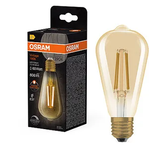 OSRAM retro LED zlatá žiarovka E27 VINTAGE 7,2 W, teplá biela OSRAM retro LED zlatá žiarovka E27 VINTAGE 7,2 W, teplá biela