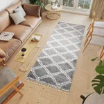 Huňatý šedý vzorovaný behúň Šírka: 100 cm Huňatý šedý vzorovaný behúň Šírka: 100 cm