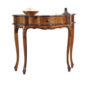 Estila Rustikálny luxusný konzolový stolík Clasica z masívneho dreva hnedej farby s ornamentálnym zdobením 88cm Estila Rustikálny luxusný konzolový stolík Clasica z masívneho dreva hnedej farby s ornamentálnym zdobením 88cm