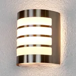 Lindby vonkajšie nástenné svietidlo Noyan, 20 cm, nerezová oceľ, IP44, E27, Nerezová oceľ, polykarbonát, E27, 15W, L: 16 cm, K: 22cm Lindby vonkajšie nástenné svietidlo Noyan, 20 cm, nerezová oceľ, IP44, E27, Nerezová oceľ, polykarbonát, E27, 15W, L: 16 cm, K: 22cm