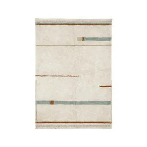 Modro-krémový prateľný ručne tkaný bavlnený koberec 140x200 cm Lanes Vintage Blue – Lorena Canals Modro-krémový prateľný ručne tkaný bavlnený koberec 140x200 cm Lanes Vintage Blue – Lorena Canals