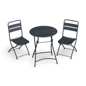 Blumfeldt RetroChic záhradný set, 1 stôl + 2 stoličky, 60 cm, skladacie, potiahnutý, odolný voči poveternostným vplyvom Blumfeldt RetroChic záhradný set, 1 stôl + 2 stoličky, 60 cm, skladacie, potiahnutý, odolný voči poveternostným vplyvom