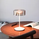 Sigor Nabíjateľná stolná lampa Numotion LED, biela, sklo, IP54, stmievateľná, Obývacia izba / jedáleň, sklo, hliník, 2.2W, K: 26.5cm Sigor Nabíjateľná stolná lampa Numotion LED, biela, sklo, IP54, stmievateľná, Obývacia izba / jedáleň, sklo, hliník, 2.2W, K: 26.5cm