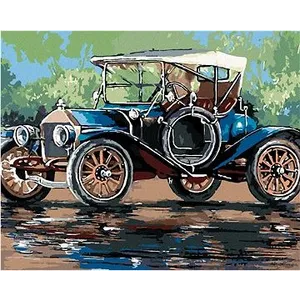 Retro auto so strieškou, 80 × 100 cm, bez rámu a bez napnutia plátna Retro auto so strieškou, 80 × 100 cm, bez rámu a bez napnutia plátna