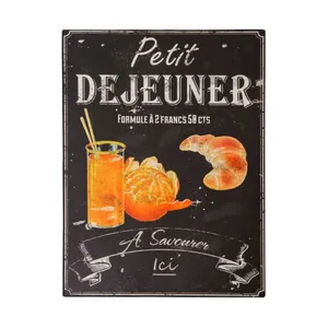 Kovová ceduľa 25x33 cm Petit déjeuner – Antic Line Kovová ceduľa 25x33 cm Petit déjeuner – Antic Line