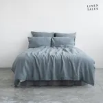 Svetlomodré ľanové obliečky na dvojlôžko 200x200 cm - Linen Tales Svetlomodré ľanové obliečky na dvojlôžko 200x200 cm - Linen Tales