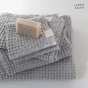 Svetlosivý uterák 50x70 cm Honeycomb - Linen Tales Svetlosivý uterák 50x70 cm Honeycomb - Linen Tales