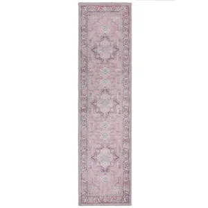 Flair Rugs, Behúň Hebden Windsor Pink, 60x230, ružová, obývacia izba Flair Rugs, Behúň Hebden Windsor Pink, 60x230, ružová, obývacia izba